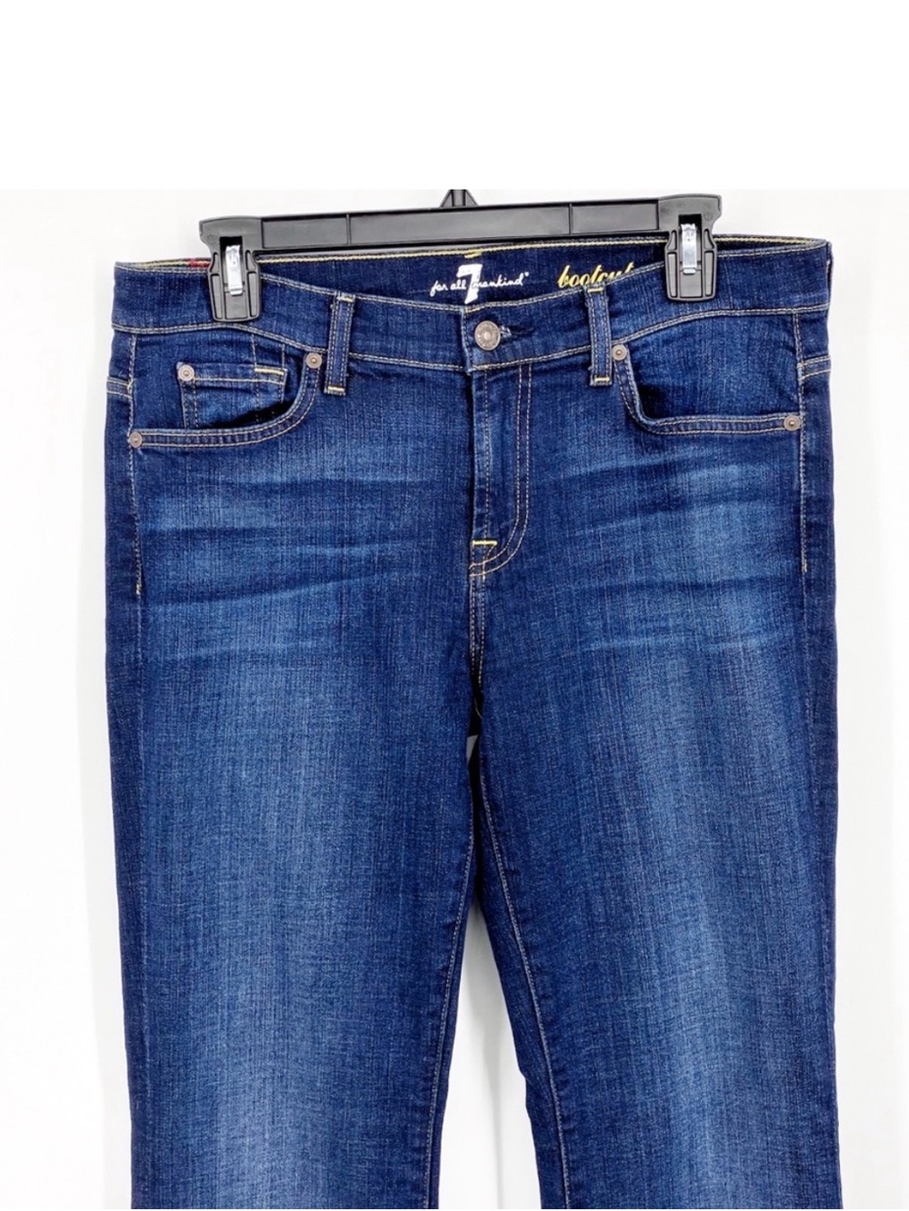 7 For All Mankind Dark Wash Bootcut Jeans Sz 30 - Picture 3 of 5